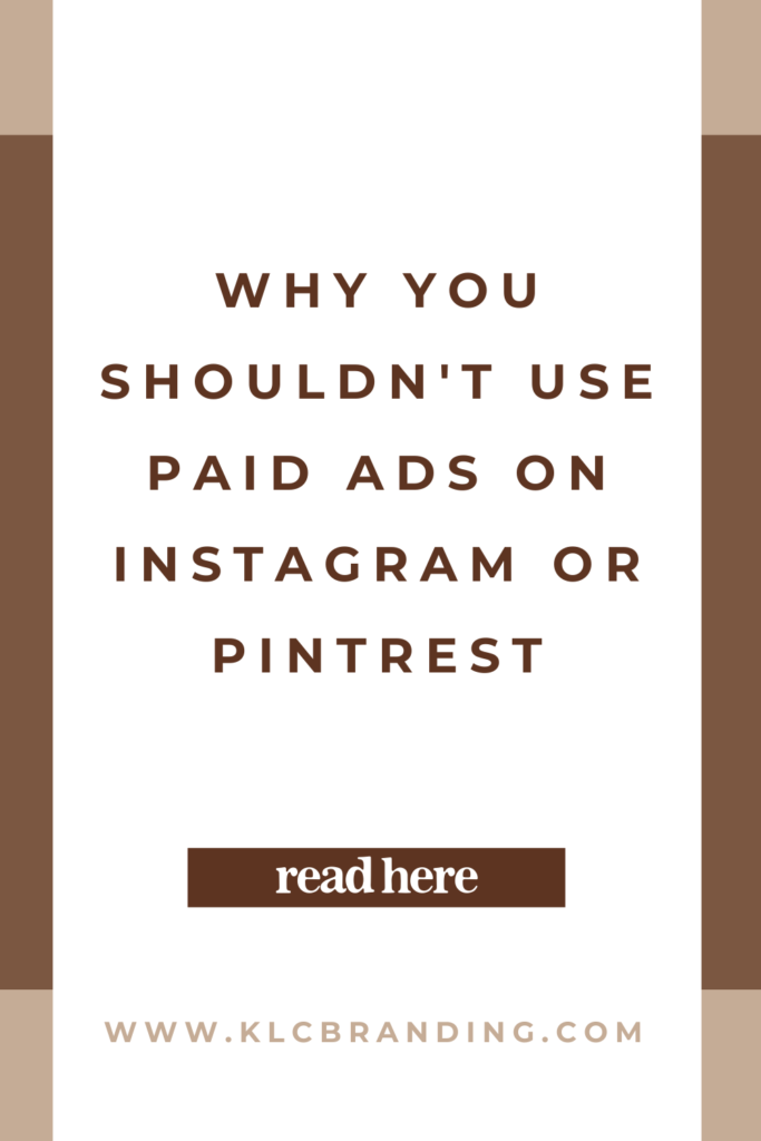 Why you shouldn't use paid ads on Instagram or Pinterest